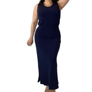 Lauren Ralph Lauren Navy Blue Skirt and Tank Top 2 Piece Set Co-Ord Medium